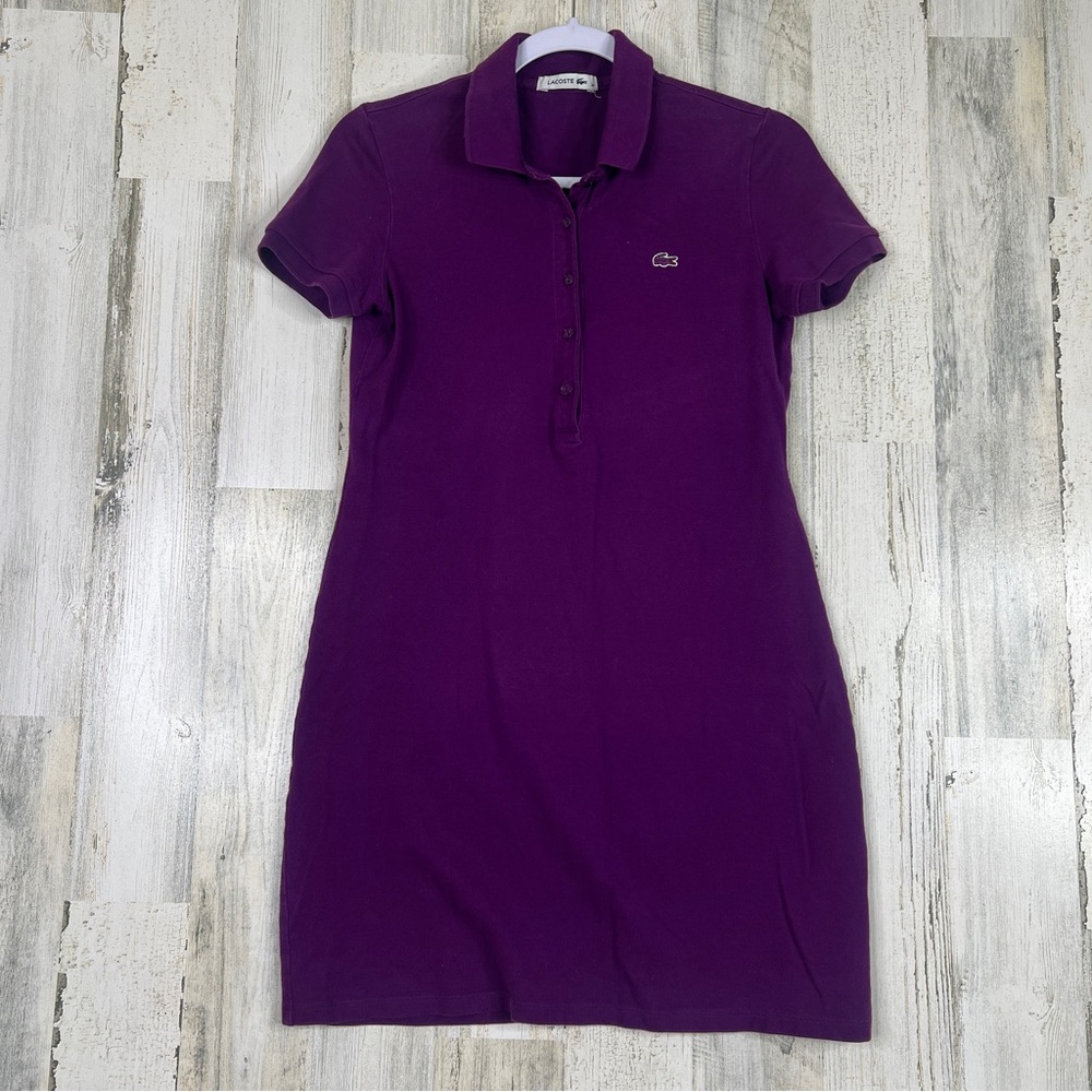 Lacoste Purple Polo Shirt Dress